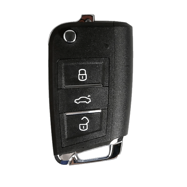 key fob transparent fixed Clé de voiture noire avec trois boutons