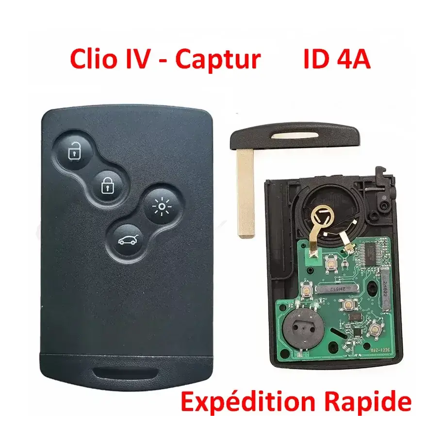 Télécommande Clio IV, clé dépliée, expédition rapide