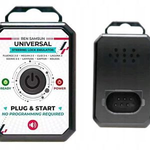 Universal steering lock emulator device, car security tool.